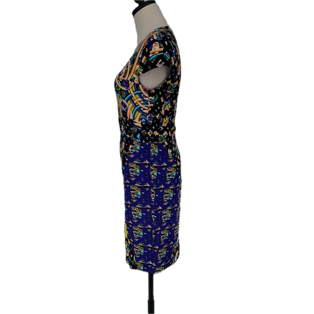 Peter Pilotto Women's Abstract Art Deco Print Sheath Dress‎ Multi Colored 6 S - Picture 8 of 10
